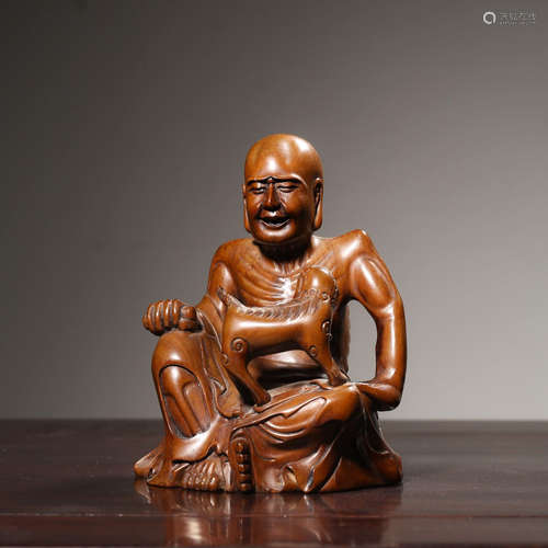 Chinese Huangyang Wood Seated Lohan