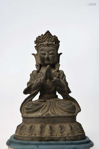 CHINESE BRONZE SEATED BUDDHA