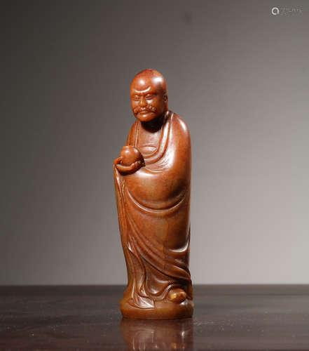 Chinese Soapstone Carved Lohan