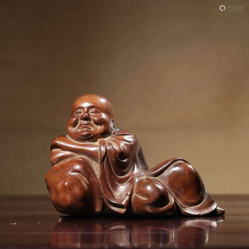 Chinese Huangyang Wood Carved Lohan