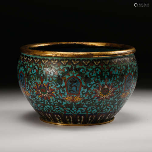 CHINESE CLOISONNE BRUSH WASHER