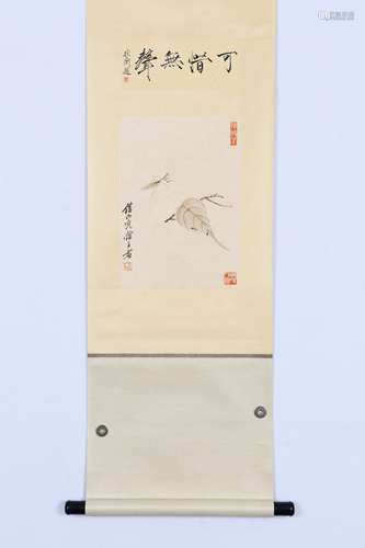 CHINESE INK AND COLOR SCROLL PAINTING