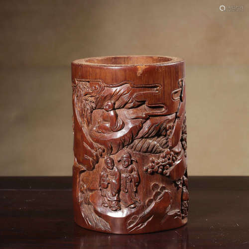 Chinese Bamboo Carved Brush Rest