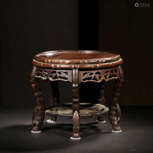 Chinese Rosewood Carved Stand