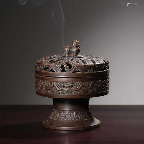 Chinese Yixing Zisha Foolion Censer