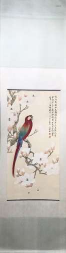 CHINESE INK AND COLOR SCROLL PAINTING