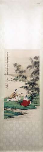 CHINESE INK AND COLOR SCROLL PAINTING, ZHANG DAQIA