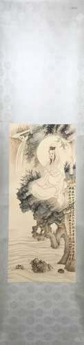 CHINESE INK AND COLOR SCROLL PAINTING, ZHANG DAQIA