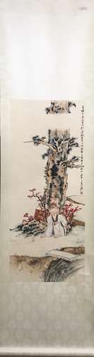 CHINESE INK AND COLOR SCROLL PAINTING, ZHANG DAQIA