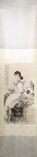 CHINESE INK AND COLOR SCROLL PAINTING, ZHANG DAQIA