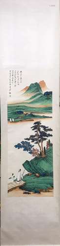 CHINESE INK AND COLOR SCROLL PAINTING, ZHANG DAQIA