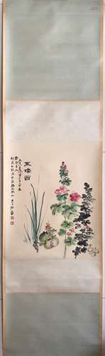 CHINESE INK AND COLOR SCROLL PAINTING, ZHANG DAQIA