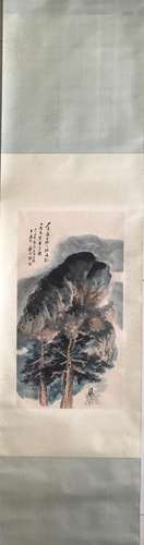 CHINESE INK AND COLOR SCROLL PAINTING, ZHANG DAQIA