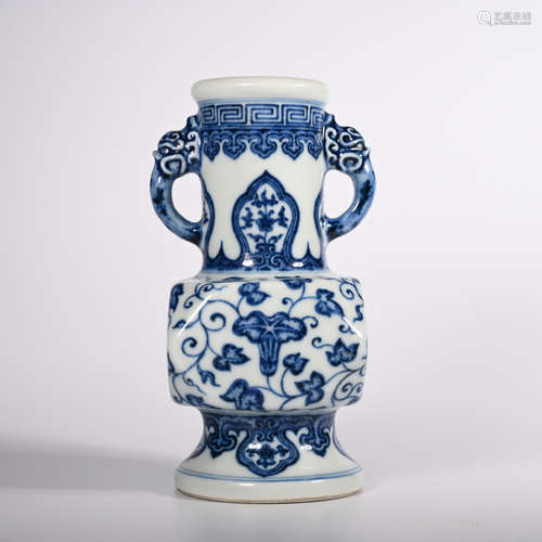 CHINESE BLUE WHITE PORCELAIN VASE, MARKED