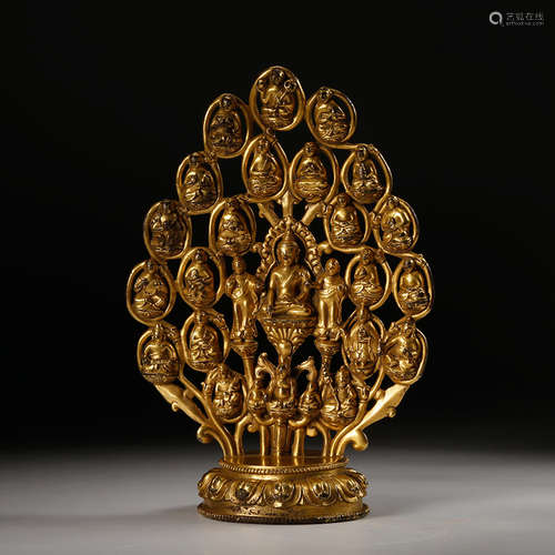 CHINESE GILT BRONZE BUDDHIST FIGURINES