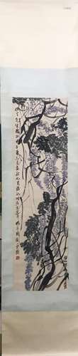 CHINESE INK AND COLOR SCROLL PAINTING