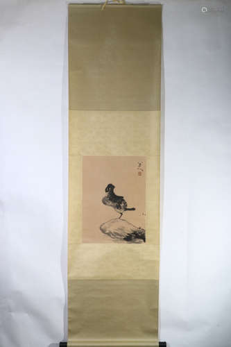 CHINESE SCROLL PAINTING OF BIRD