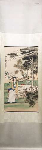 CHINESE INK AND COLOR SCROLL PAINTING, ZHANG DAQIA