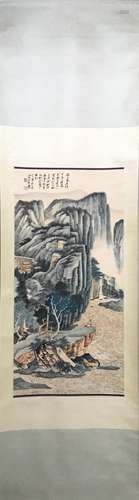 CHINESE LANDSCAPE SCROLL PAINTING, ZHANG DAQIAN MA