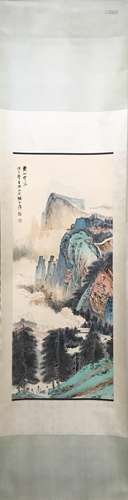 CHINESE LANDSCAPE SCROLL PAINTING, ZHANG DAQIAN MA