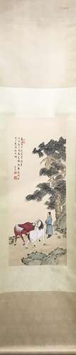 CHINESE INK AND COLOR SCROLL PAINTING