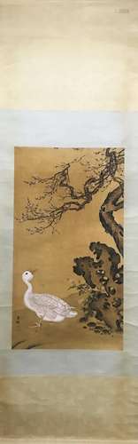 CHINESE INK AND COLOR SCROLL PAINTING