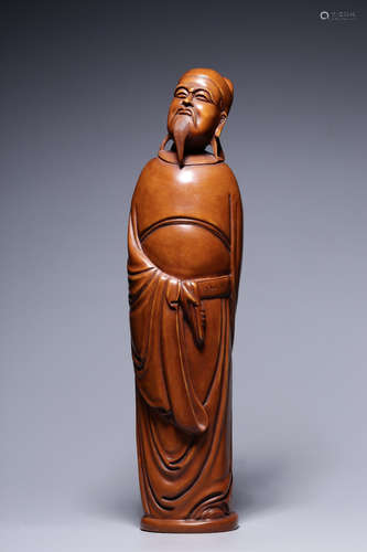 CHINESE HARDWOOD CARVED FIGURINE