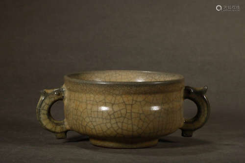 CHINESE CELADON GLAZED PORCELAIN CENSER