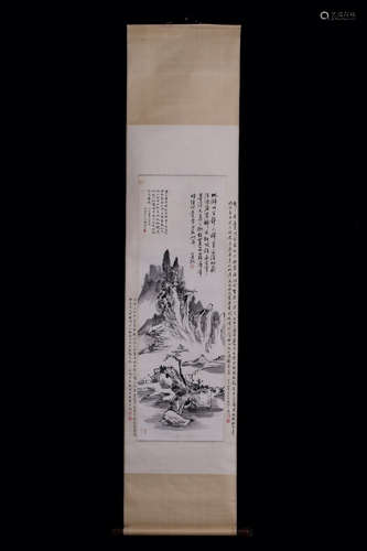 CHINESE LANDSCAPE SCROLL PAINTING