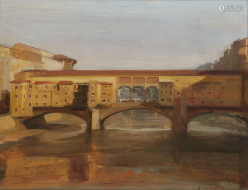 Ponte Veccio Bridge over the Arno river Florence, Italy