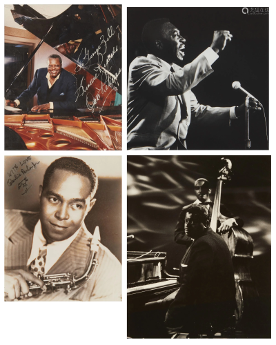 Group of Jazz musician photographs four works