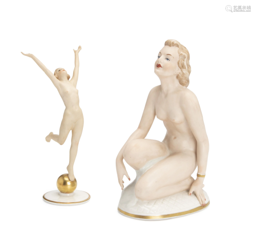 Two German Hutschenreuther Belb porcelain figures