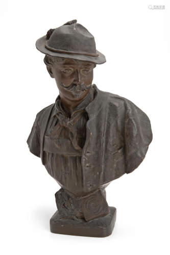 An RStK Amphora bronze bust of a man