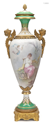 A SÃ¨vres urn with portrait scene