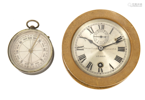 A Chelsea U.S. Navy ship's clock and J.W. Queen & Co.