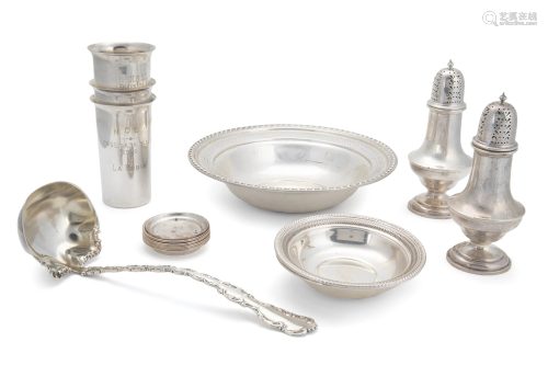 A group of American sterling silver table objects