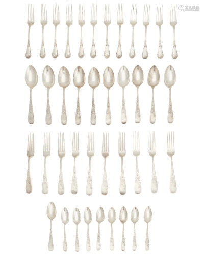 A collection of Duhme & Co. sterling silver flatware