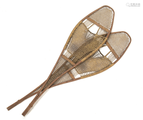 A pair of Huron-style snowshoes