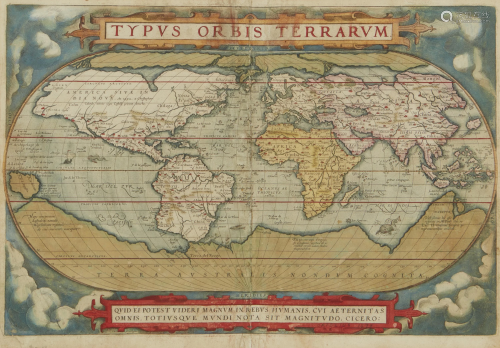 An antique map of the world