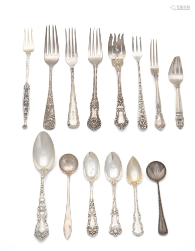 A group of American sterling silver flatware