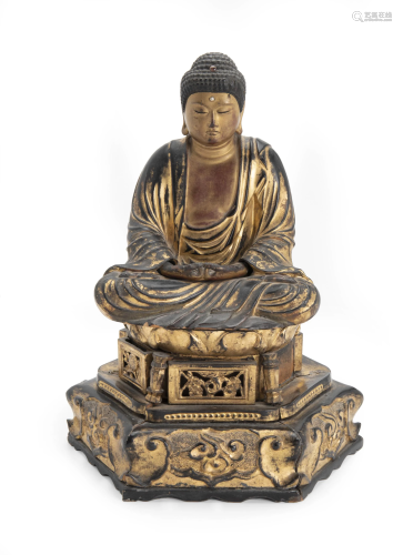 A Japanese Buddha on lotus base