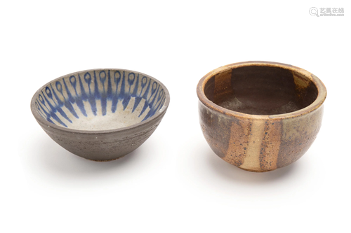 Two small pottery bowls