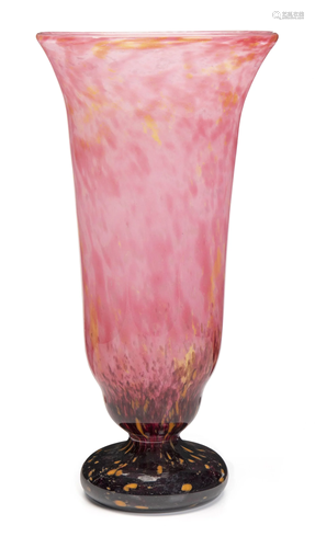 A Schneider Art Deco glass vase