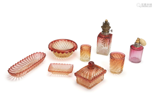 An assembled group of Baccarat glass items