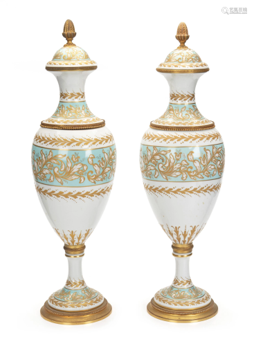 A pair of SÃ¨vres-style urns