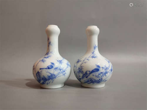 Pair Falangcai Vases Qianlong Style