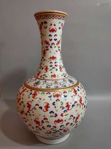 Famille Rose Decorative Vase Guangxu Style