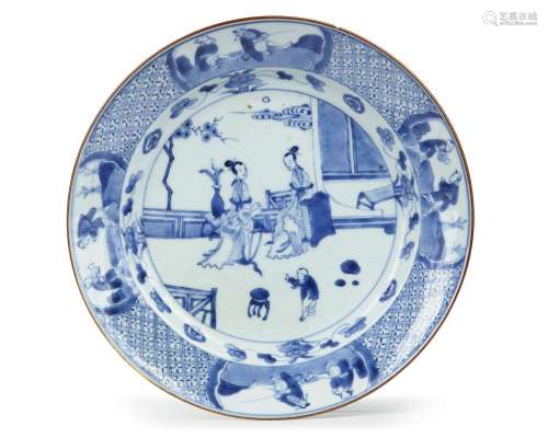A CHINESE BLUE AND WHITE DISH, YONGZHENG PERIOD (1722-1735)