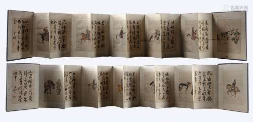 TWO CHINESE CALLIGRAPHY AND PAINTINGS  BOOKS, 20TH CENTURY