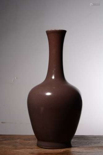 The Qing DynastyQianlong Year, Aubergine Glazed Porcelain Vase